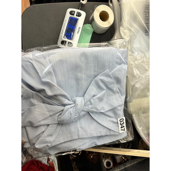 Ann Taylor LOFT Bow Pencil Skirt Womens 10 Blue Office Preppy Coquette NWT - Picture 7 of 7